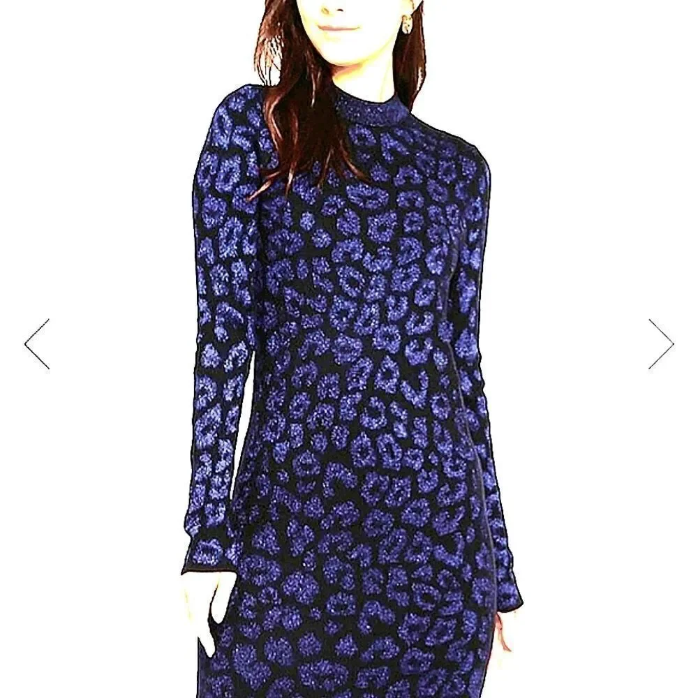 NWT Banana Republic Leopard Sweater Dress - Picture 3 of 11
